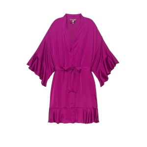 Халат Victoria's Secret Satin FLOUNCE KIMONO Fuchsia