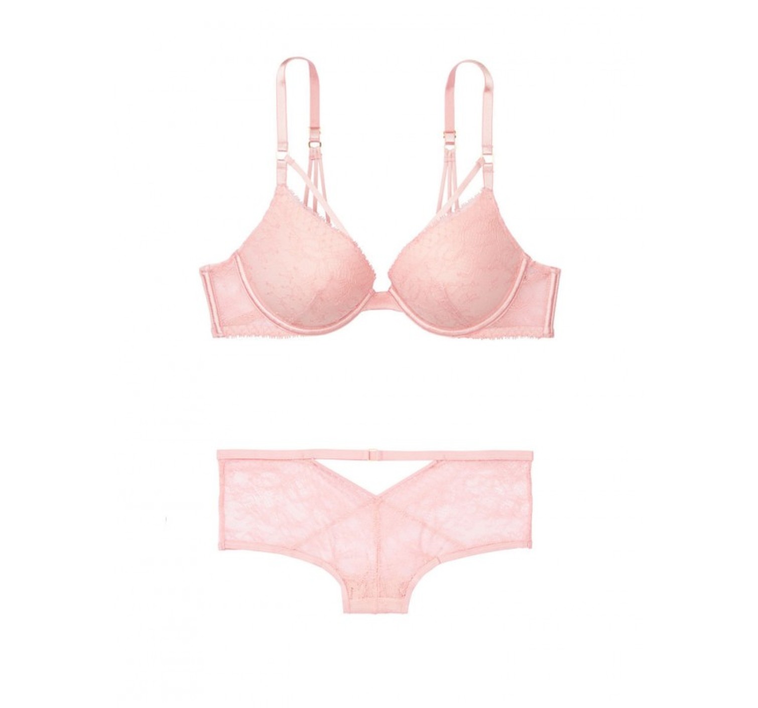 Комплект белья с пуш-ап Very Sexy Strappy bra set Light pink