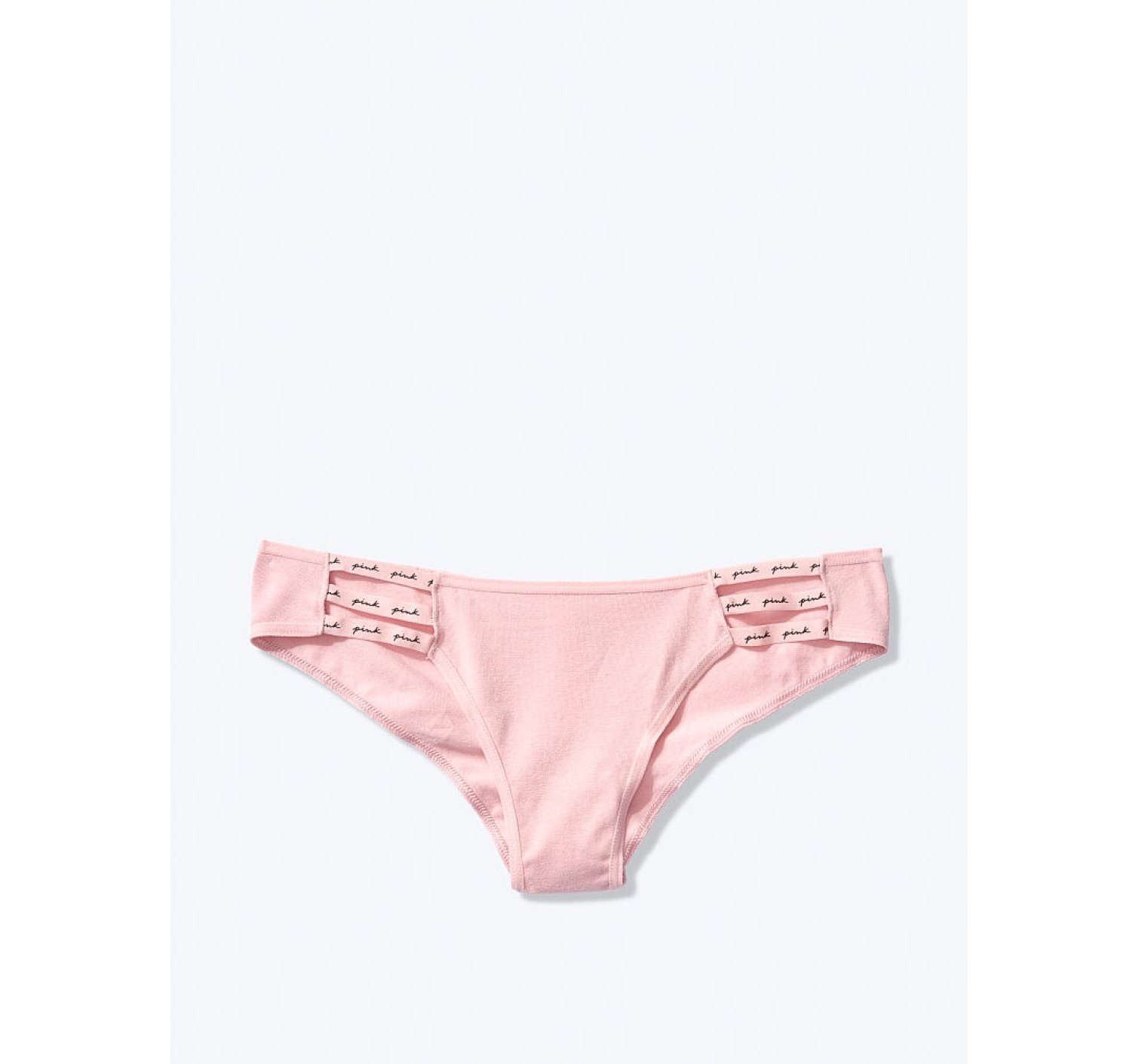 Трусики Чикстер Вікторія Сікрет Pink Strappy mini logo Cheeky panty