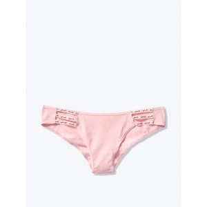 Трусики Чикстер Вікторія Сікрет Pink Strappy mini logo Cheeky panty