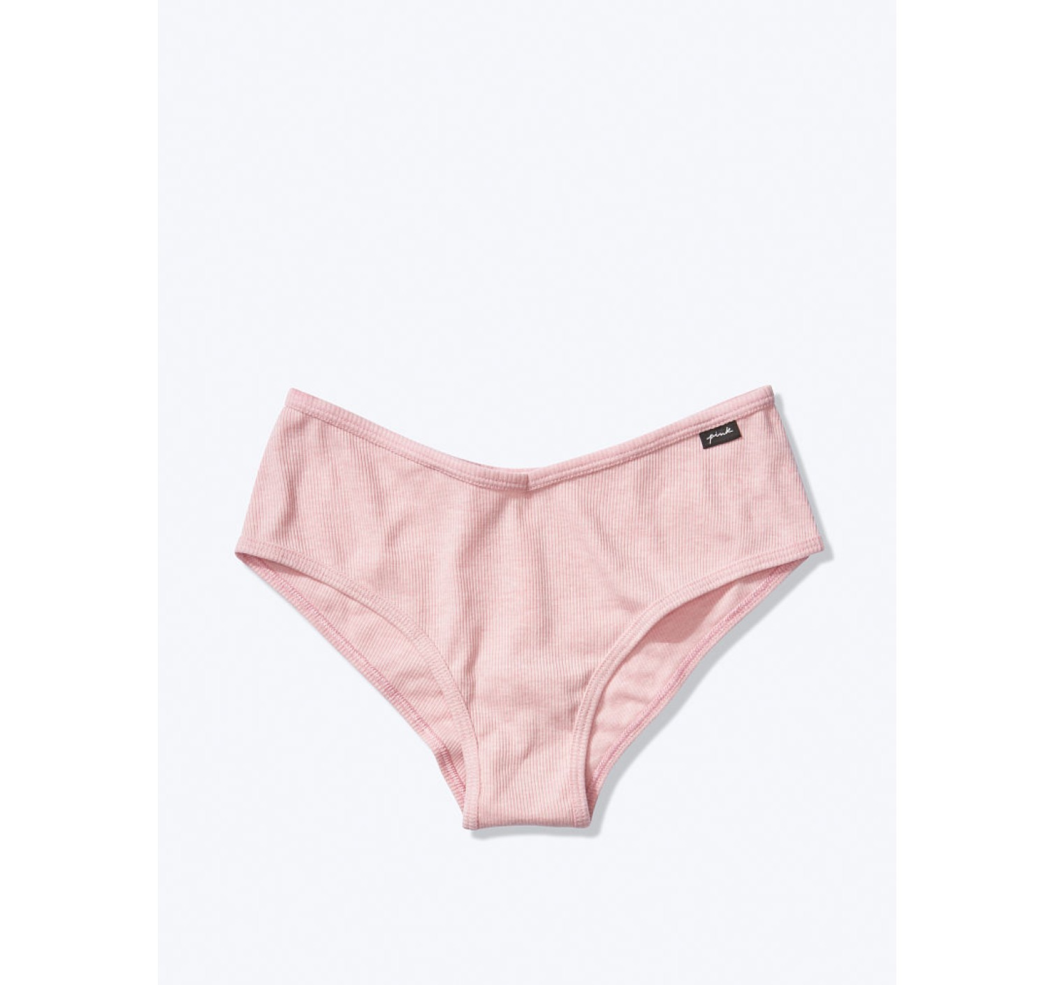Трусики чики VS PINK Ribbed Cotton Cheekster Panty So Rose