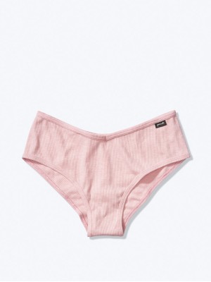 Трусики чики VS PINK Ribbed Cotton Cheekster Panty So Rose