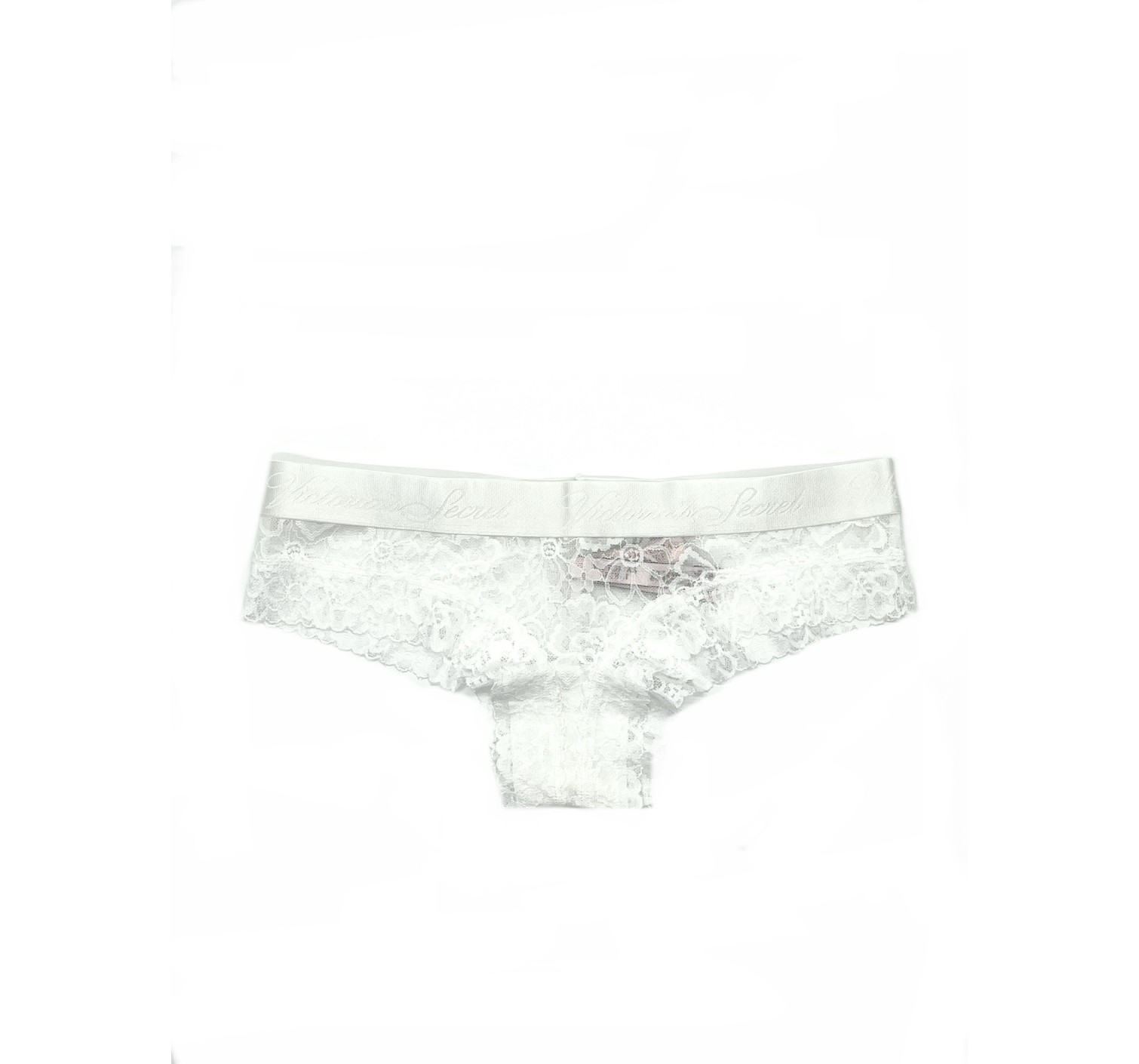 Трусики чики Victoria's Secret PINK White Lace Cheeky Panty