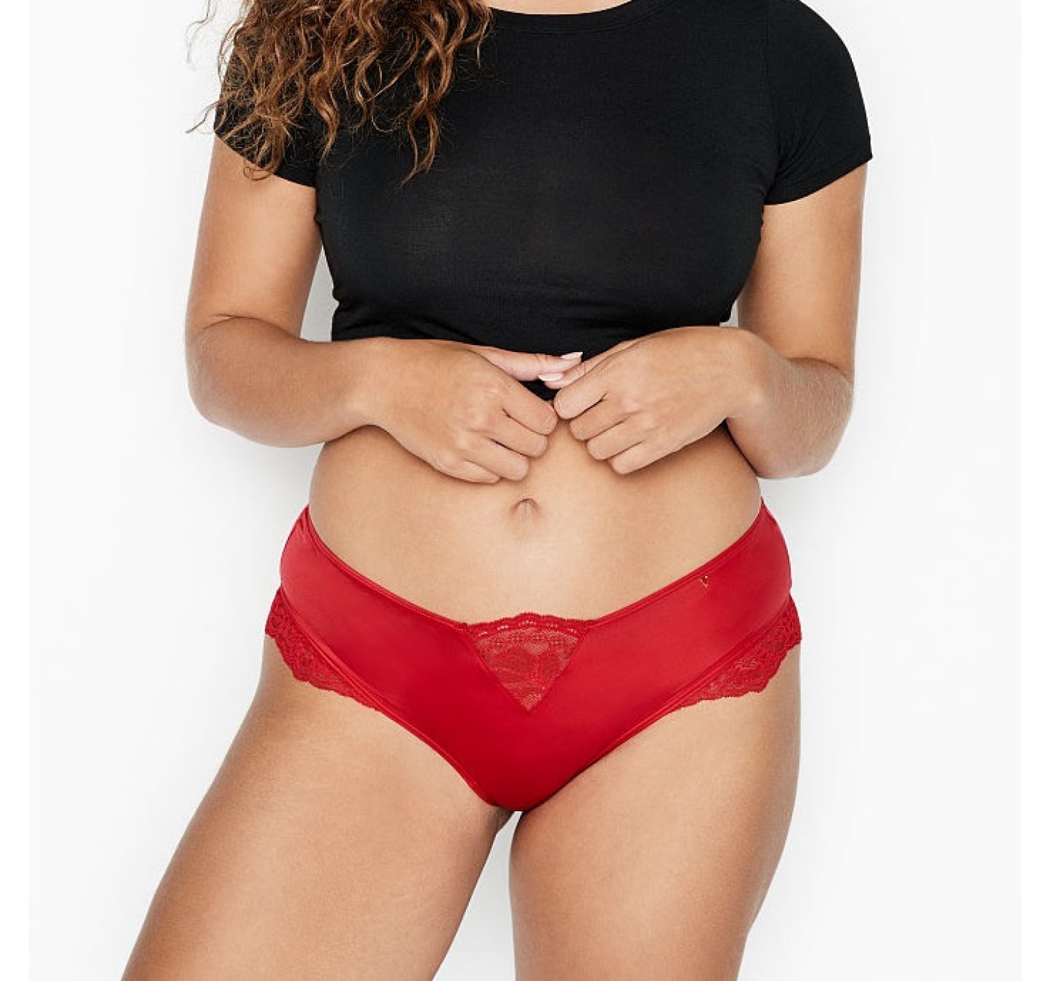 Трусики чіки Victoria's Secret Very Sexy Lace Cheeky Panty Lipstick