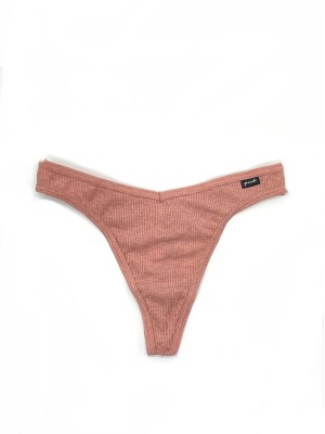 Трусики стрінги VS PINK Ribbed Cotton Thong Panty