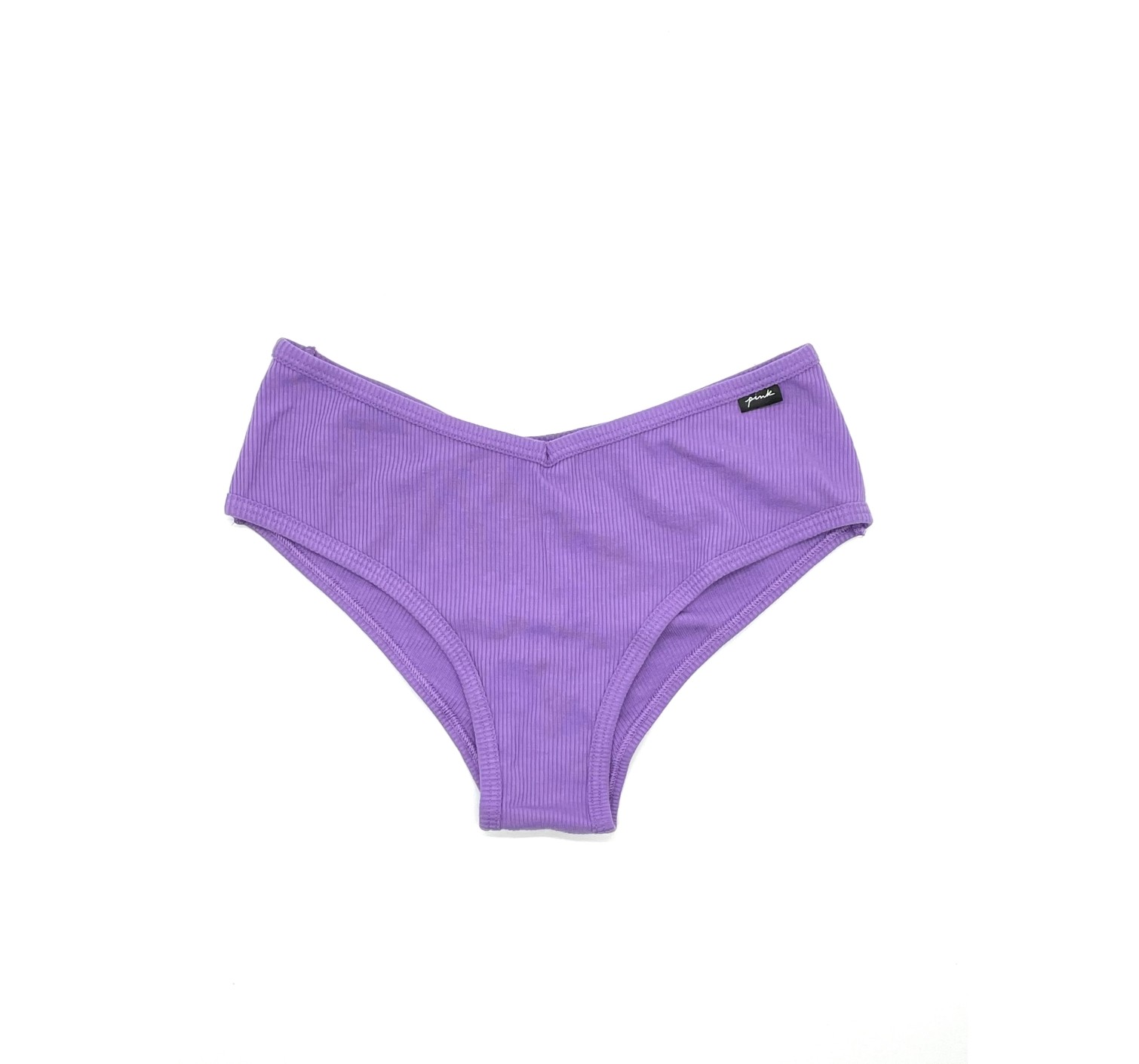 Трусики чики VS PINK Ribbed Cotton Cheekster Panty сиреневые