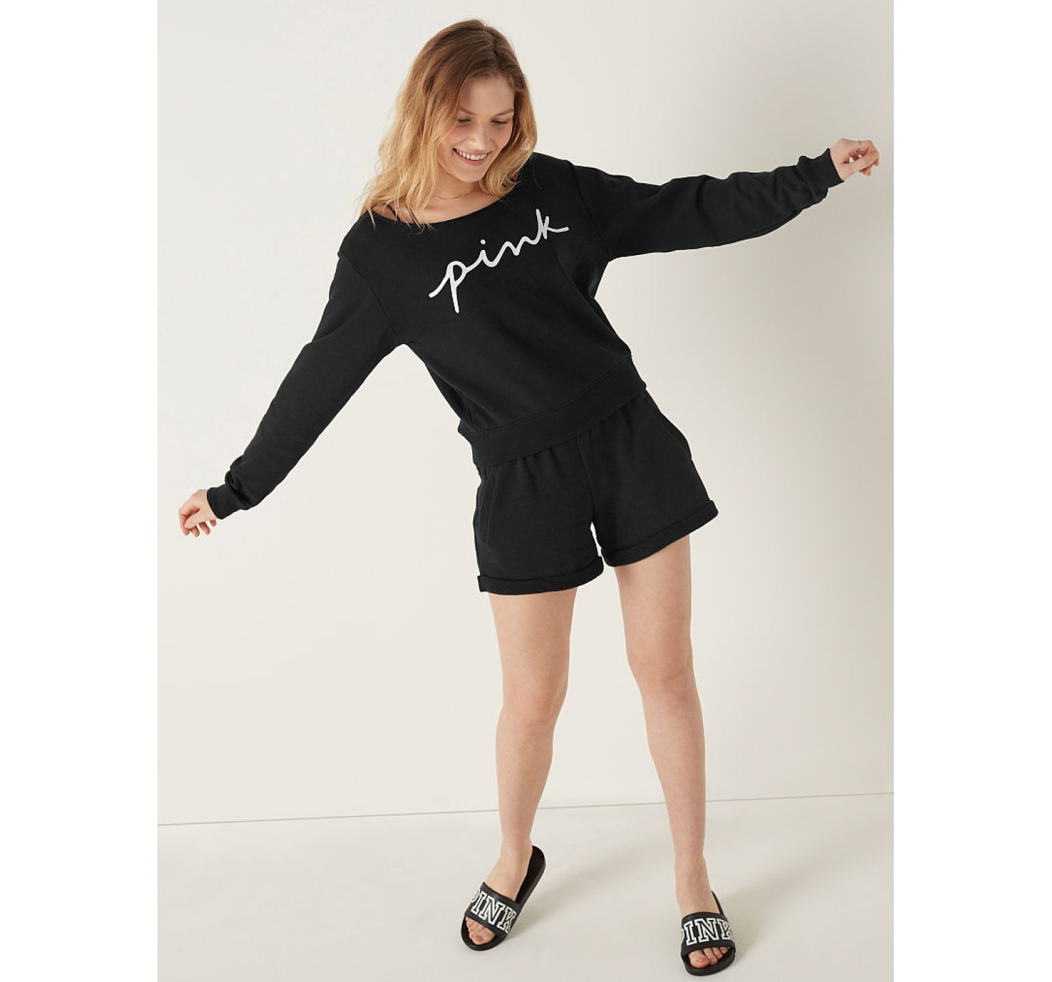 Спортивний костюм Victoria's Secret SPORTShort Fleece set Black