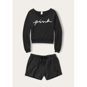 Спортивний костюм Victoria's Secret SPORTShort Fleece set Black