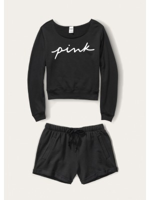 Спортивный костюм Victoria’s Secret SPORTShort Fleece set Black 