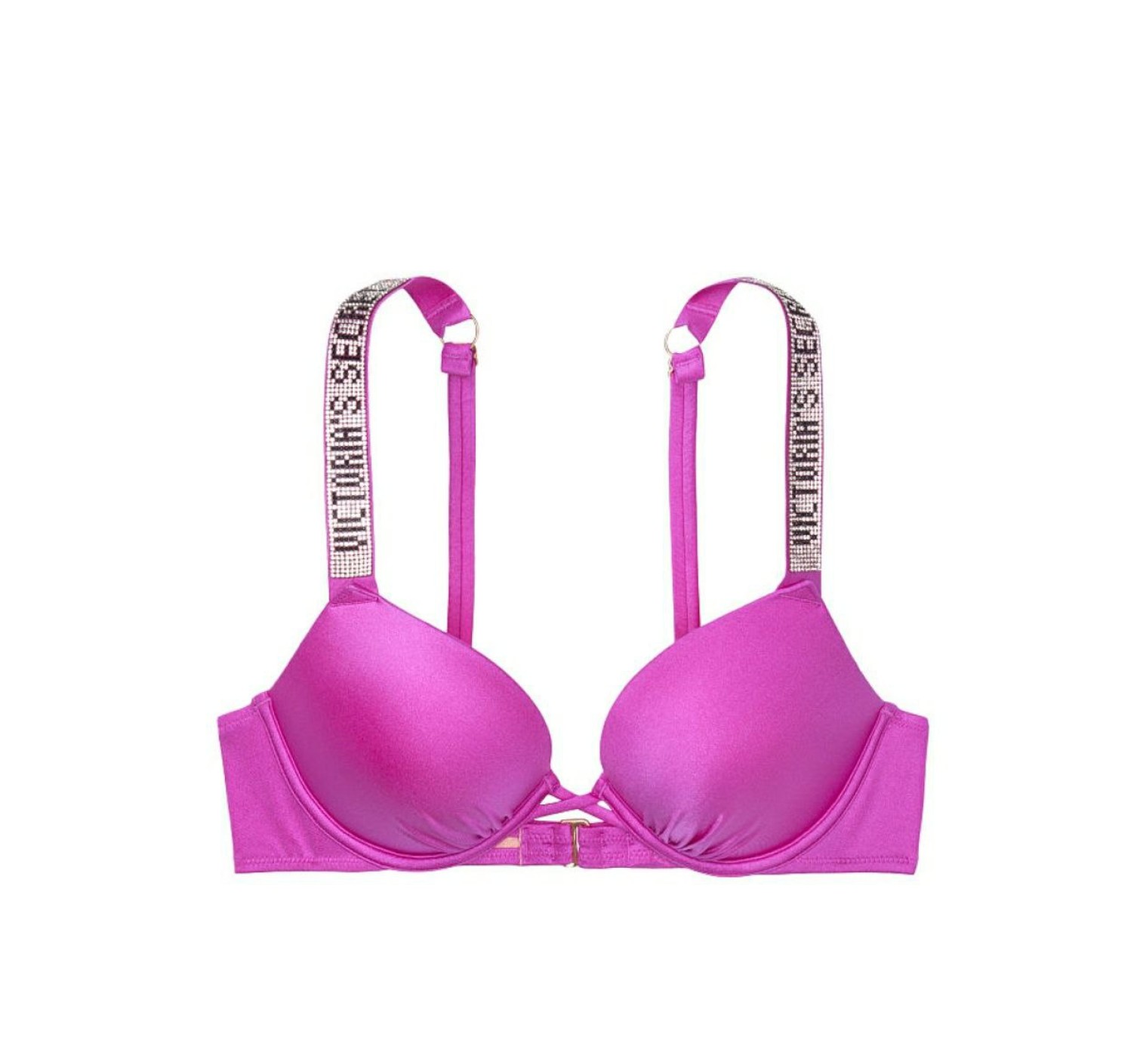 Бикини Виктория Сикрет c двойным пушап Shine Strap SWIM Fuchsia
