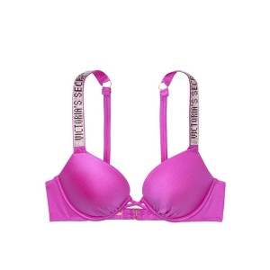 Бикини Виктория Сикрет c двойным пушап Shine Strap SWIM Fuchsia