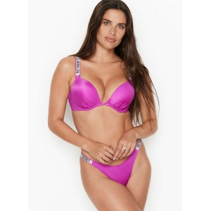 Бикини Виктория Сикрет c двойным пушап Shine Strap SWIM Fuchsia