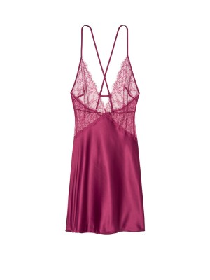 Пеньюар Victoria's Secret Very Sexy Lace Plunge Slip Magenta Rose