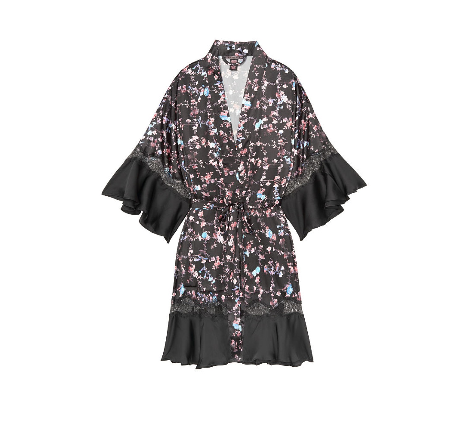 Сатиновый халат Victoria’s Secret Very Sexy Satin Kimono Floral Lace