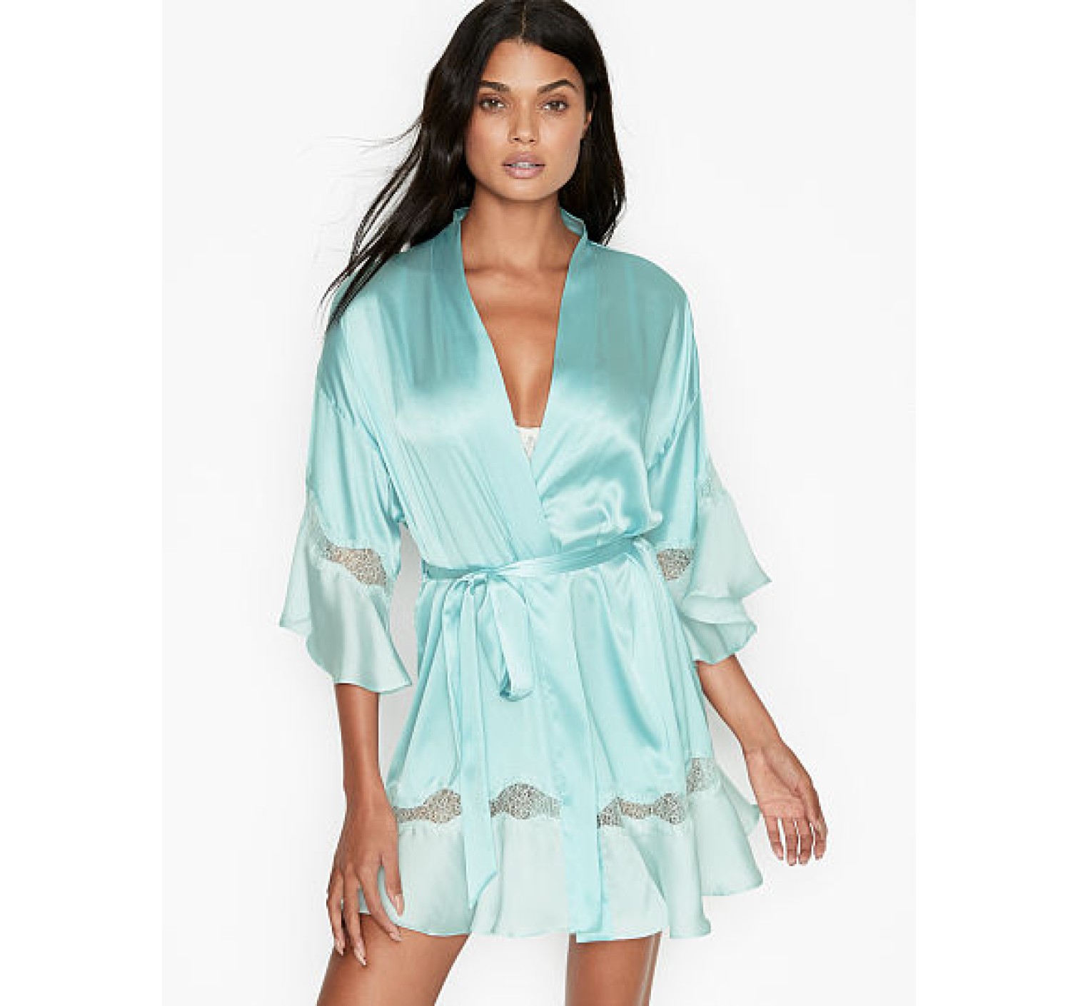 Халат Victoria’s Secret Flounce Robe Opal Blue