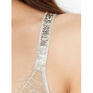 Пеньюар Victoria’s Secret Embellished Strap Satin Lace Slip 