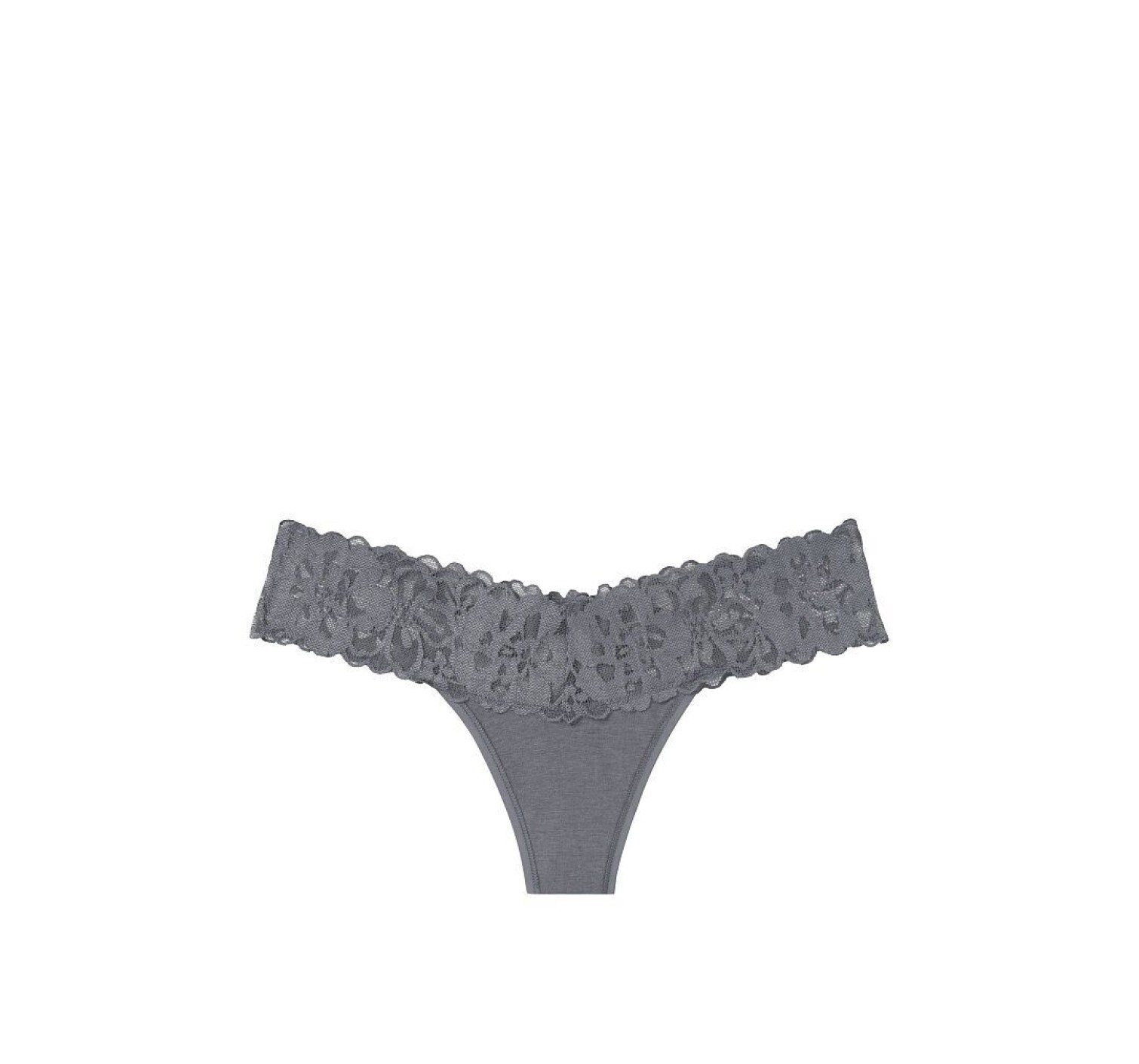 Трусики Victoria’s Secret Cotton Lace-waist Thong pantyм