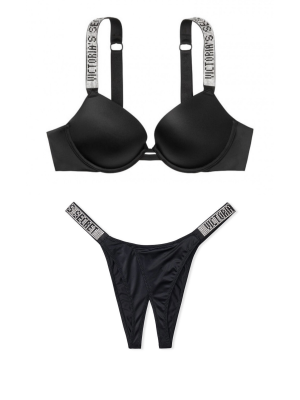 Комплект білизни Victoria's Secret Very Sexy Embellished Strap Push-up Bra set❤️