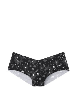 Трусики Victoria's Secret No Show Hiphugger Panty Black Stars &amp; Moons