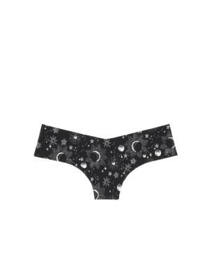 Трусики стрінги Victoria Secret No Show Thong Panty Shine Moon print