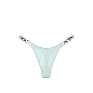Трусики VS Very Sexy Crystal Logo Shine Strap Thong Panty Hazy Mint