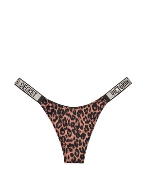 Трусики Victoria’s Secret Shine Strap Thong panty Leopard