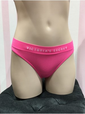 Трусики стринги Victoria’s Secret No Show Pink logo VS Thong Panty