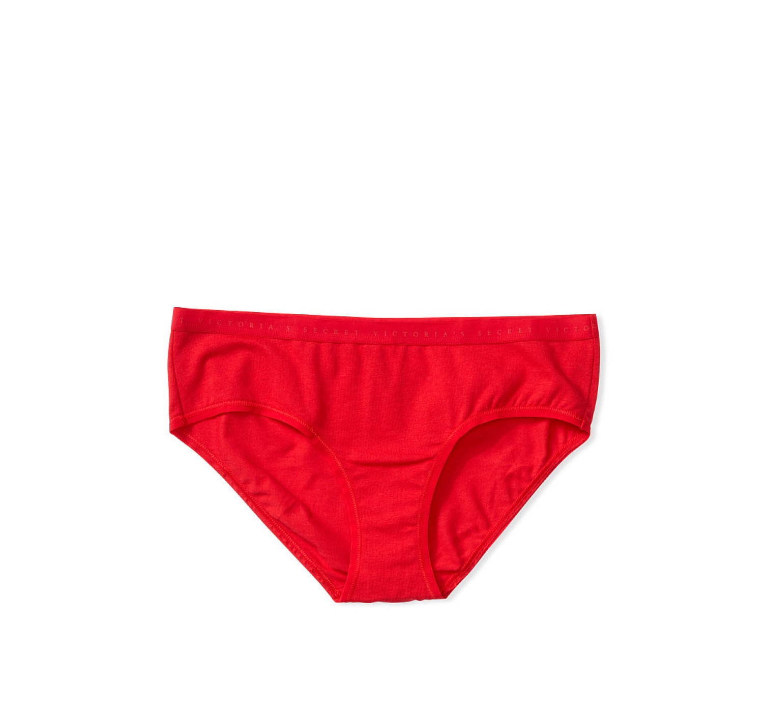 Трусики Victoria's Secret Red Cotton Hiphugger panty VS logo