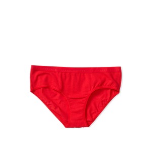 Трусики Victoria's Secret Red Cotton Hiphugger panty VS logo