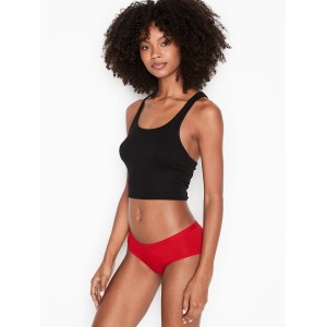 Трусики Victoria's Secret Red Cotton Hiphugger panty VS logo
