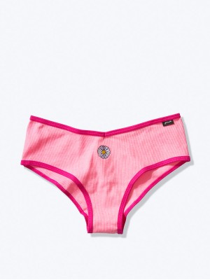 Трусики чикстер Victoria's Secret Pink Ribbed Cotton Cheekster panty