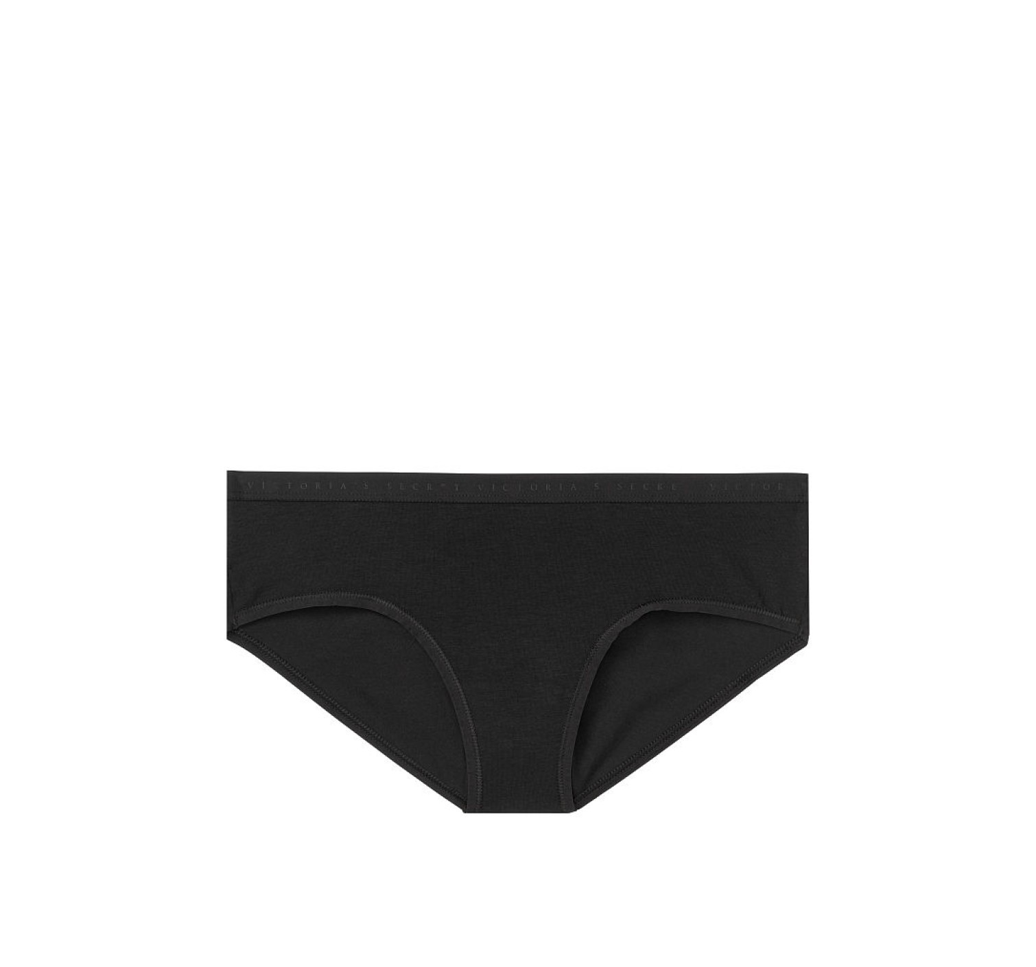 Трусики Victoria's Secret Cotton Black Hiphugger panty VS logo