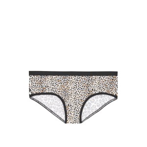 Трусики Victoria's Secret Leo print Cotton Hiphugger panty VS logo