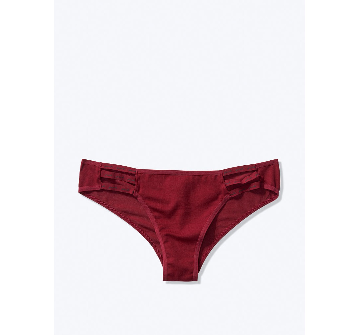 Трусики Victoria's Secret PINK Bordo Strappy Cheekster panty 