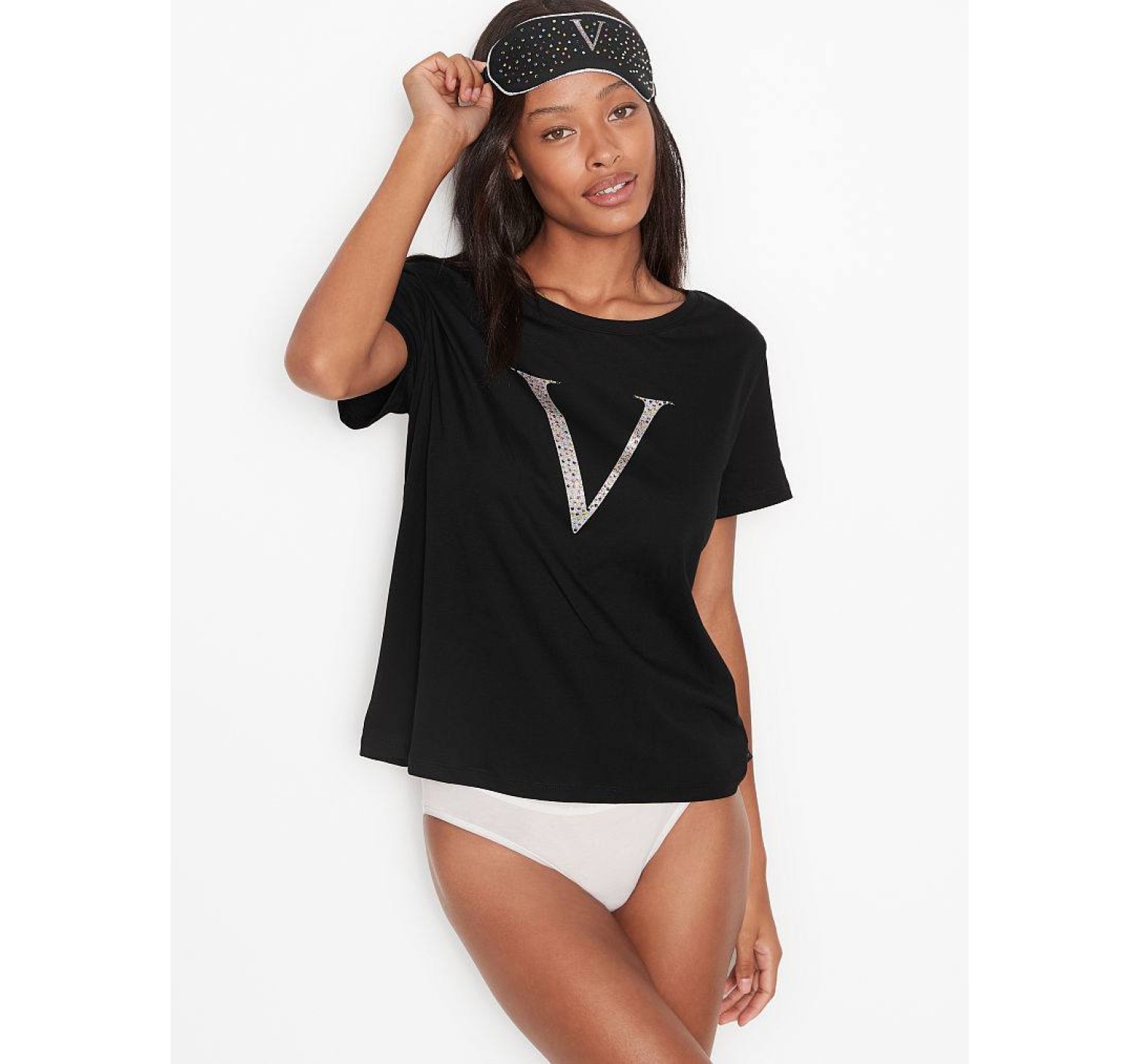 Подарунковий набір для сну Victoria's Secret Gift Set - Eye Mask &amp; Sleepshirt black