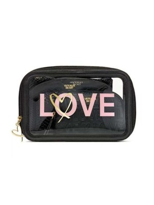 3 в 1 косметичка Victoria's Secret Love Backstage Nested Trio Cosmetic Bag NWT