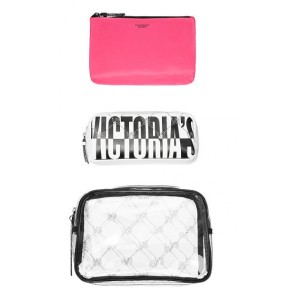 3 в 1 косметичка Victoria's Secret Beauty Bag Trio VS MONOGRAM