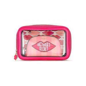 3 в 1 косметичка Victoria's Secret Beauty Bag Trio VS GRAPHIC LIPS