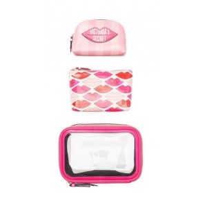 3 в 1 косметичка Victoria's Secret Beauty Bag Trio VS GRAPHIC LIPS