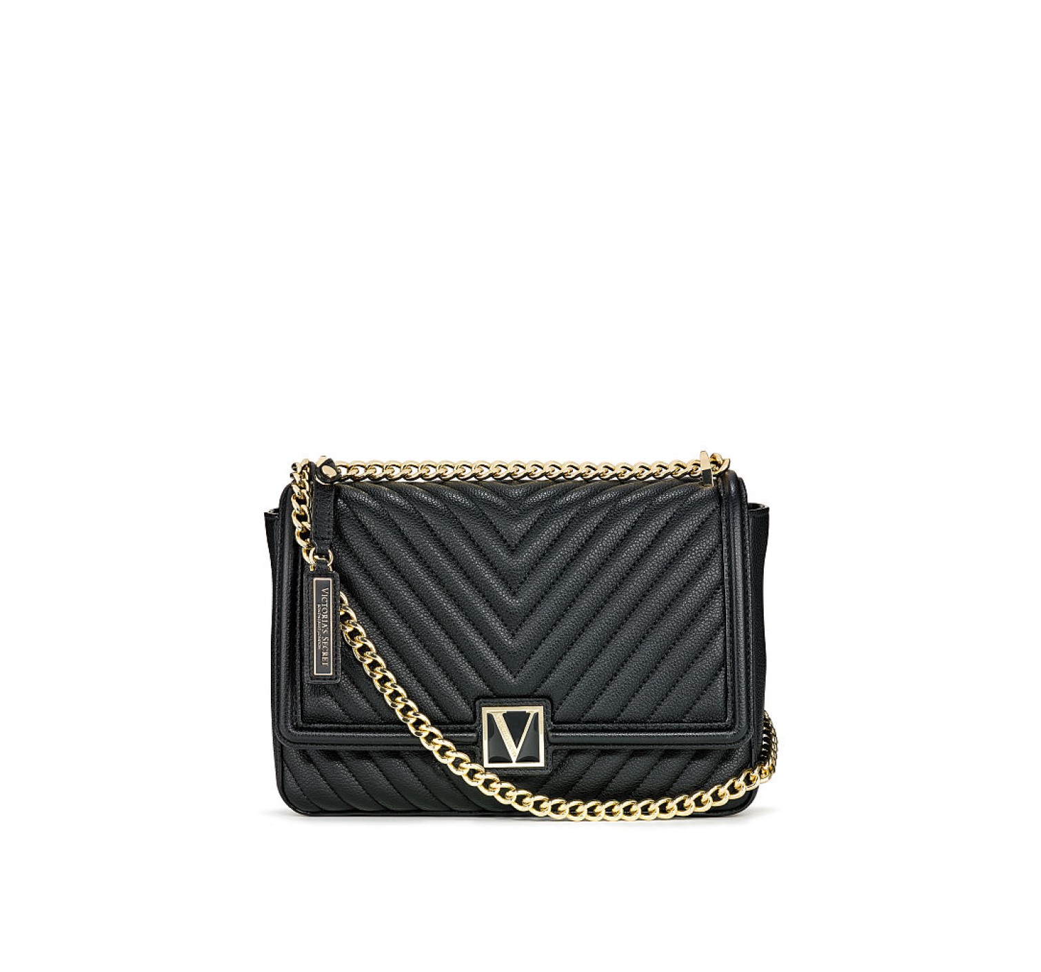 Кросс-боди Victoria’s Secret The Victoria Medium Shoulder Bag V-Quilt Black Lily