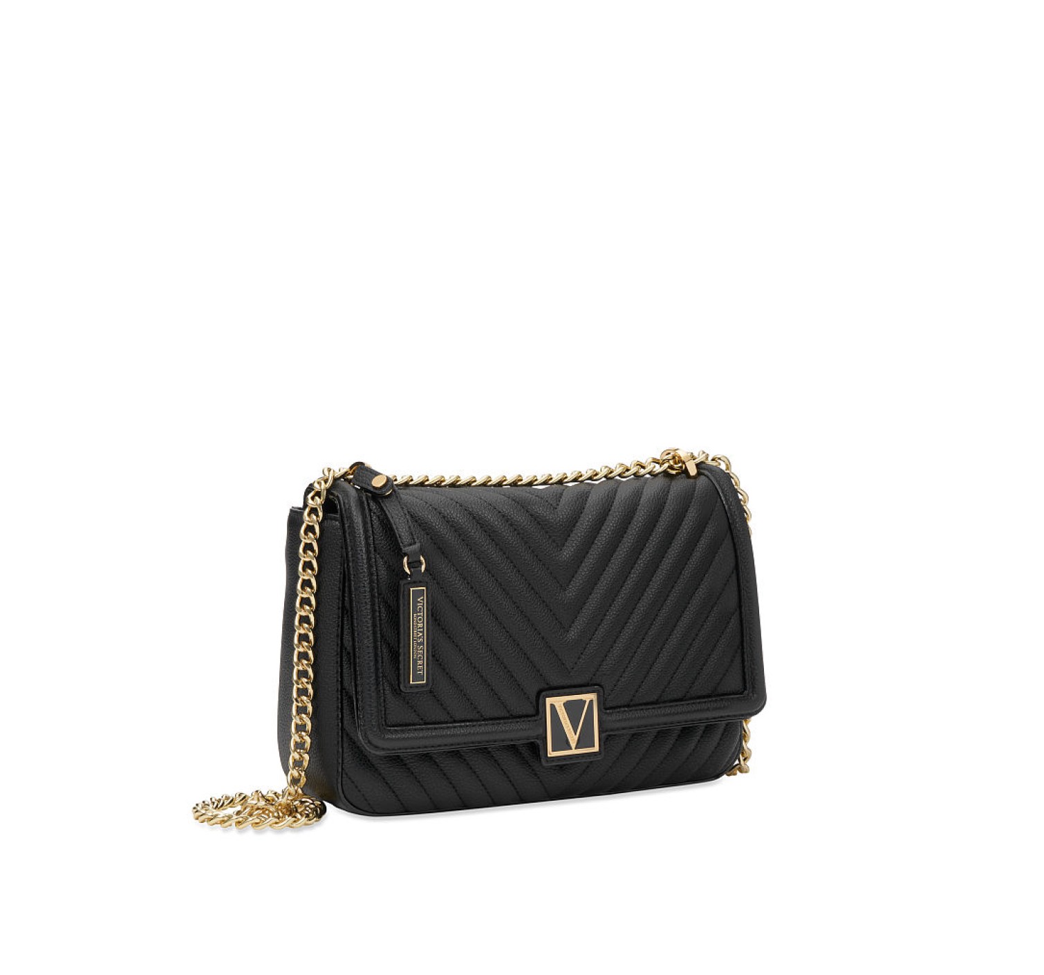 Кросс-боди Victoria’s Secret The Victoria Medium Shoulder Bag V-Quilt Black Lily