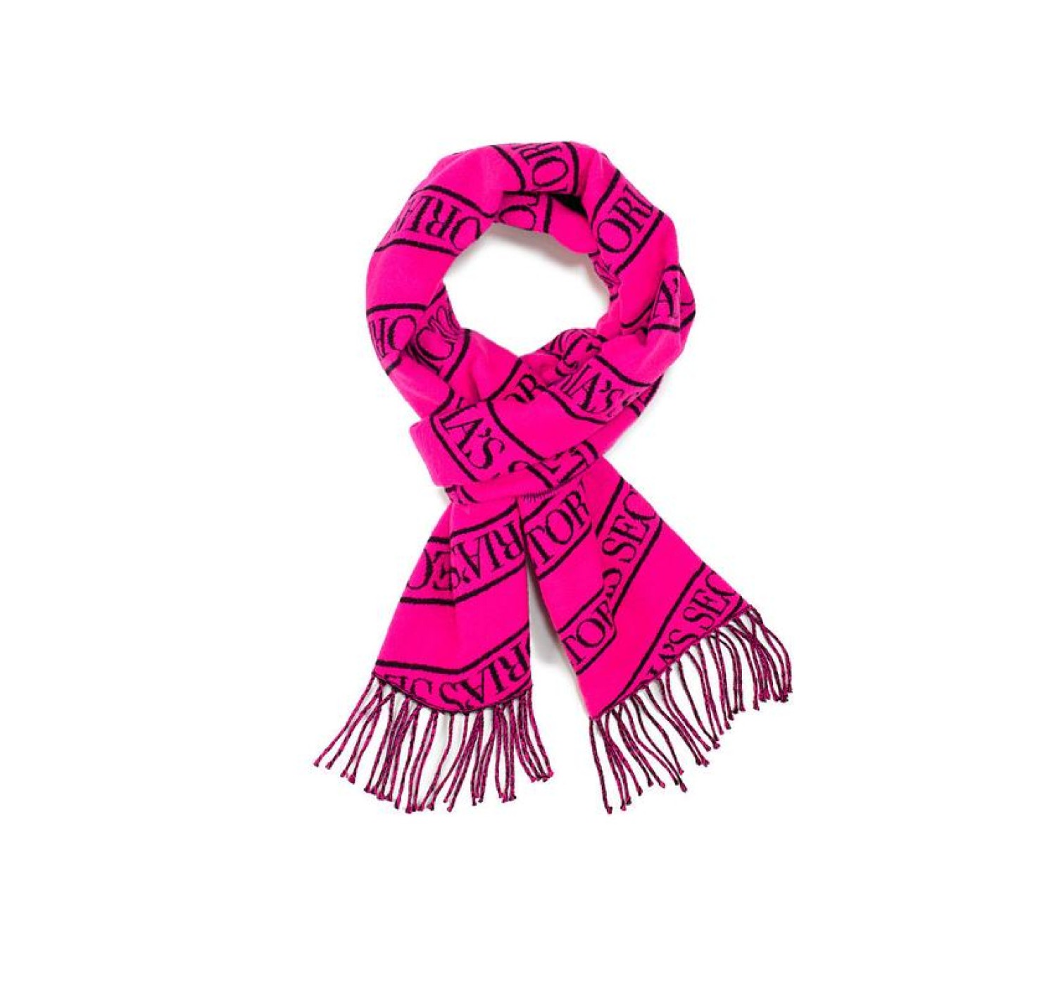 Шарф Victoria’s Secret Scarf Fuchsia logo stripe