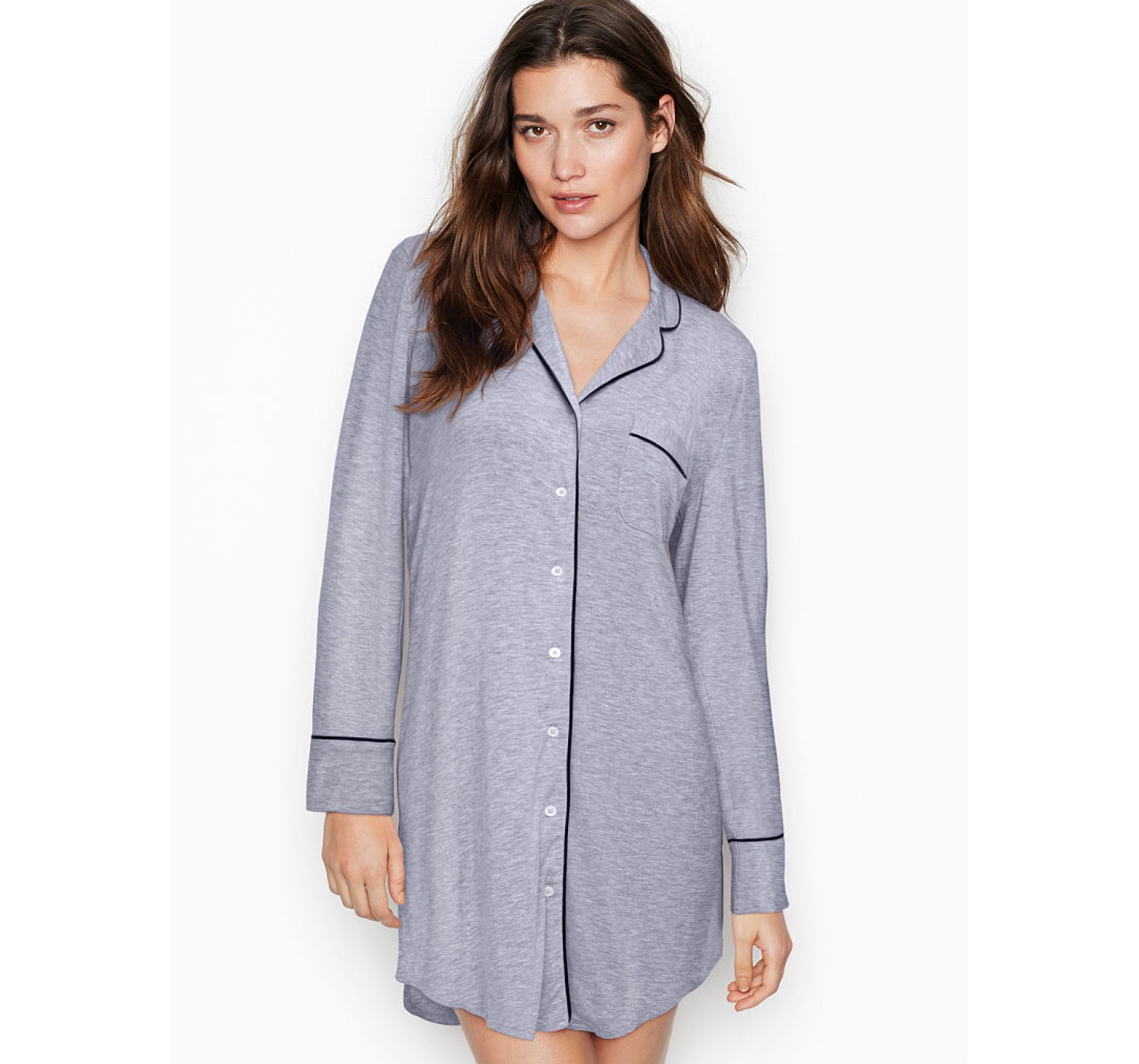 Ночная рубашка Victoria’s Secret Modal Long-Sleeve Sleepshirt