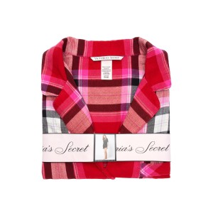 Пижама Victoria’s Secret Flannel Short PJ Set Cherry/Strawberry Red Plaid