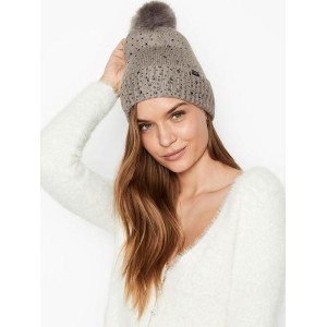 Шапка Victoria’s Secret Rhinestone Pom-pom Hat