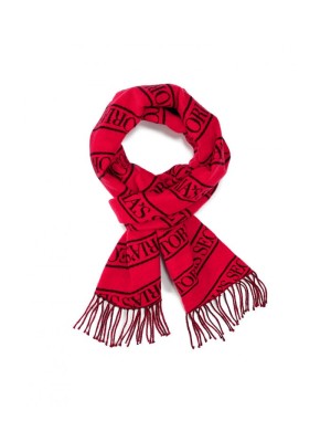 Шарф Victoria’s Secret Red Scarf Scarlet Logo Stripe