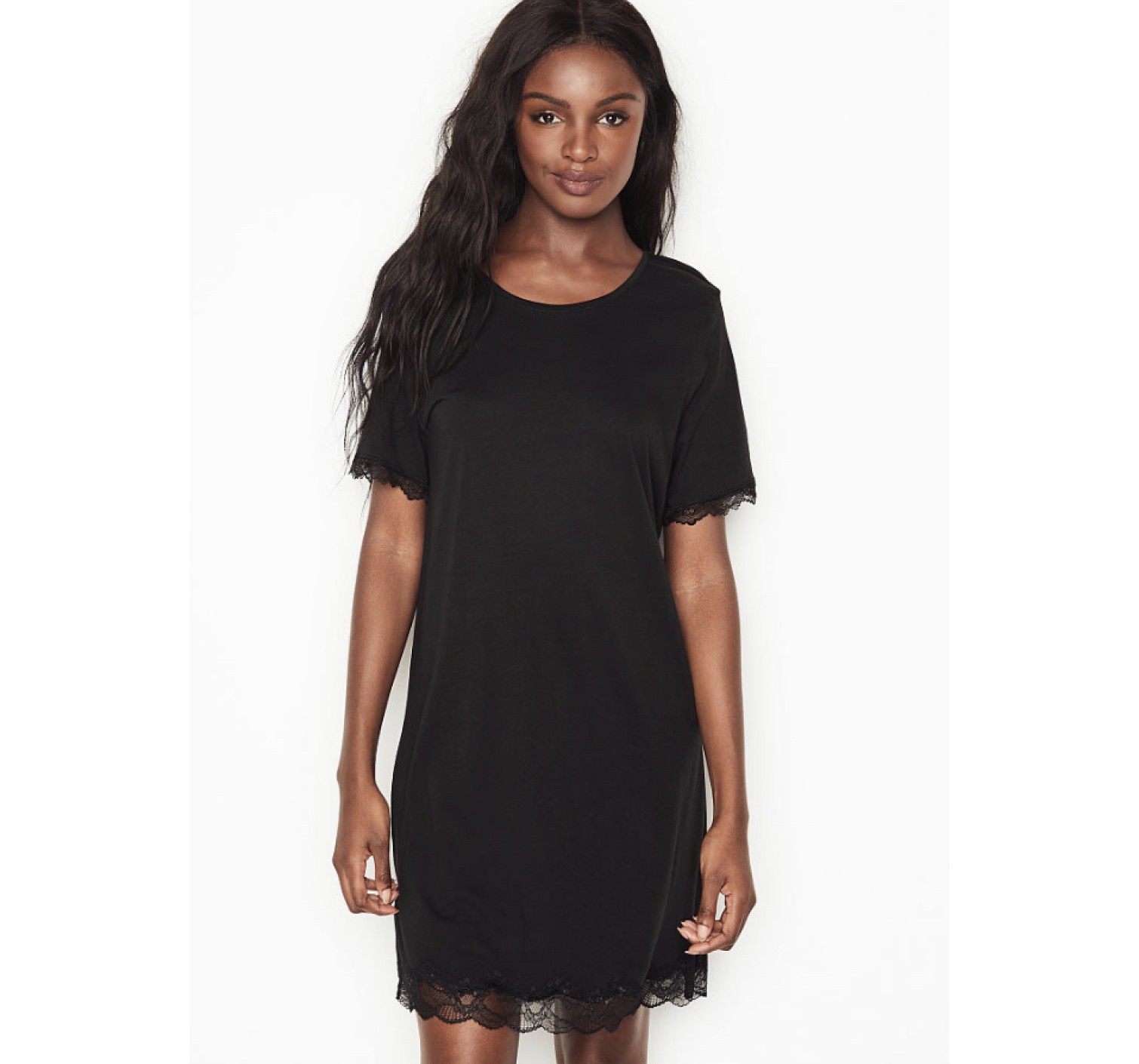Ночная рубашка Victoria’s Secret Modal Black Lace