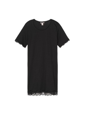 Нічна сорочка Victoria's Secret Modal Black Lace