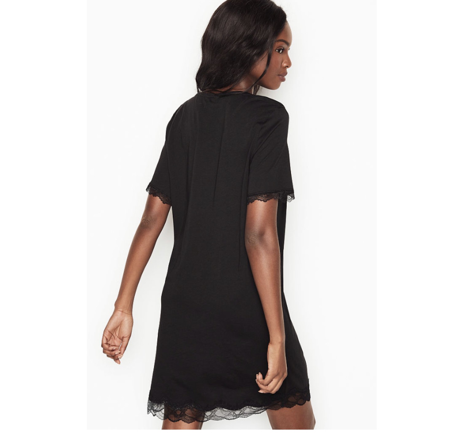 Ночная рубашка Victoria’s Secret Modal Black Lace