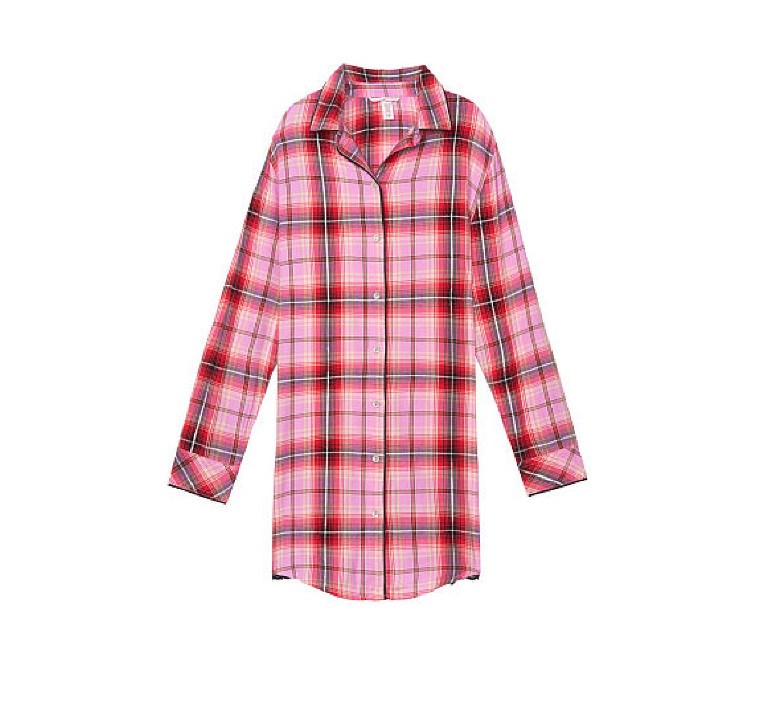 Ночная рубашка Victoria’s Secret Flannel Sleep Shirt Top red plaid